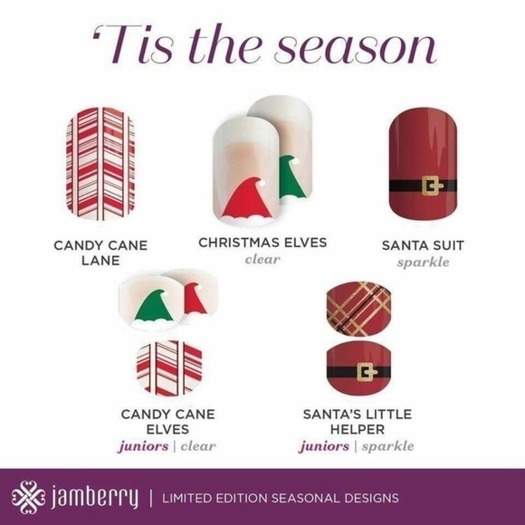 Jamberry Christmas Nail Wraps - Santa Suit - Picture 9 of 10
